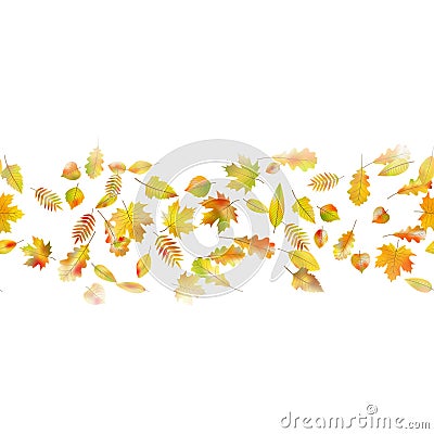 Autumnal seamless background. EPS 10 vector Vector Illustration