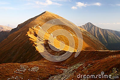 Autumnal view from rohace mountains Stock Photo