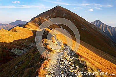 Autumnal view from rohace mountains Stock Photo