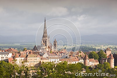 Autun cathedral Stock Photo