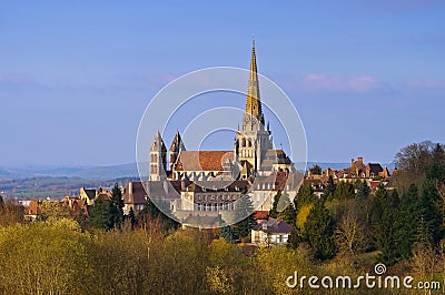 Autun in France, the cathedral Stock Photo
