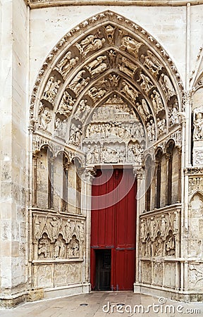 Auxerre Cathedral, France Stock Photo