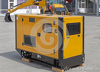 Auxiliary Diesel Generator Stock Photo