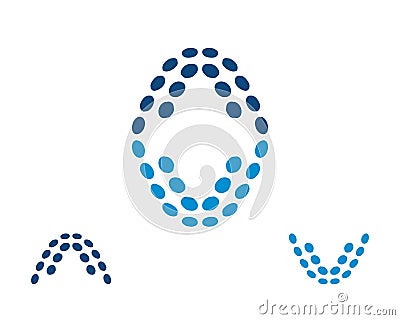 av va abstract dot logo Vector Illustration