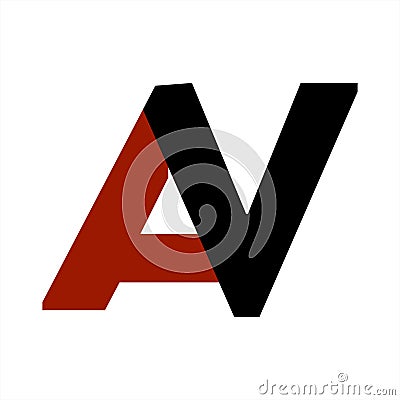 AV, VA initials letter company logo and icon Vector Illustration