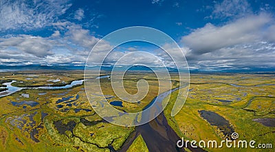 Avacha river delta on Kamchatka Stock Photo