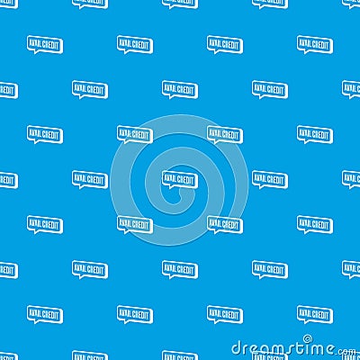 Avail credit pattern vector seamless blue Vector Illustration