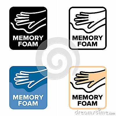 Memory foam, viscoelastic polyurethane cells Vector Illustration