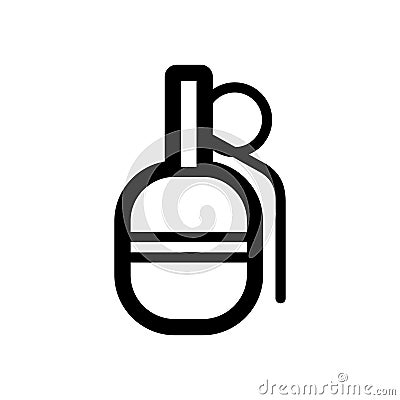 Anti-personnel grenade, little hand weapon Vector Illustration