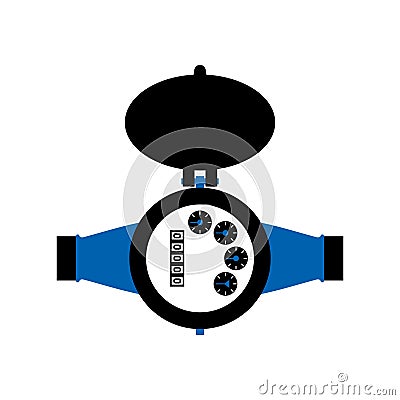 Domestic and commercial water meter Vector Illustration