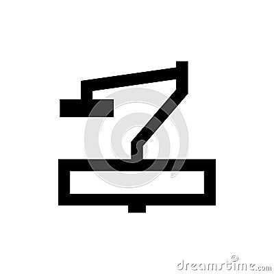 Mechanic door closer icon Vector Illustration