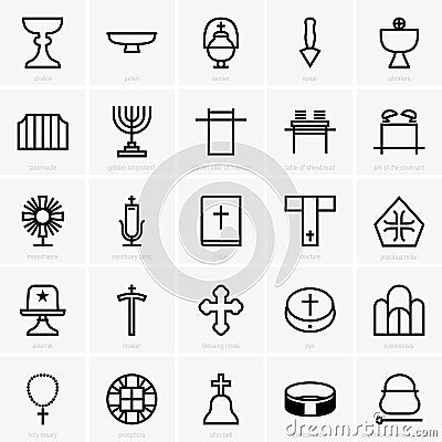 Religion icons Vector Illustration