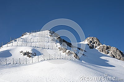 Avalanche Barrier Stock Photo