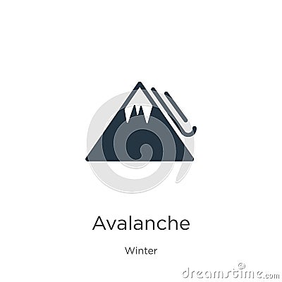 Avalanche icon vector. Trendy flat avalanche icon from winter collection isolated on white background. Vector illustration can be Vector Illustration