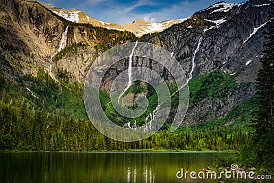 Avalanche Lake, Glacier National Park, Montana Stock Photo