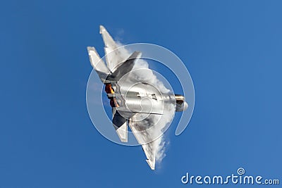 United States Air Force USAF Lockheed Martin F-22A Raptor fifth-generation, single-seat, twin-engine, stealth tactical fighter Editorial Stock Photo