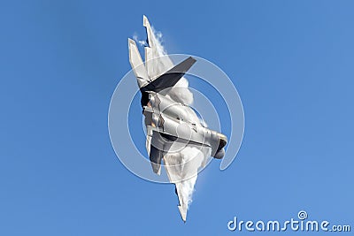 United States Air Force USAF Lockheed Martin F-22A Raptor fifth-generation, single-seat, twin-engine, stealth tactical fighter Editorial Stock Photo