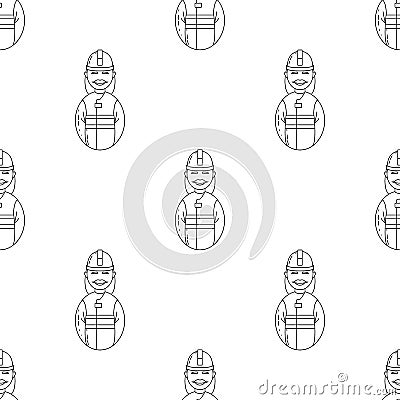 avatar firefighter icon. Element of Avatars icon for mobile concept and web apps. Pattern repeat seamless avatar firefighter icon. Stock Photo