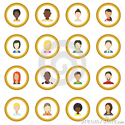 Avatar icon circle Vector Illustration