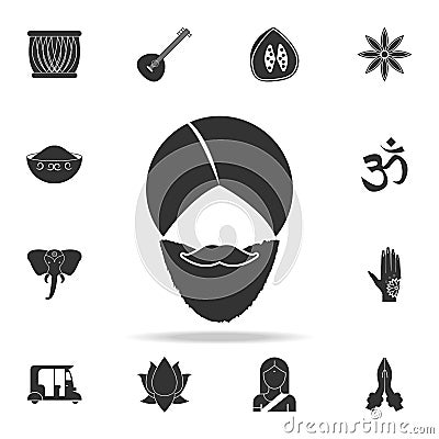 avatar of the Indian icon. Detailed set of Indian Culture icons. Premium quality graphic design. One of the collection icons for w Stock Photo