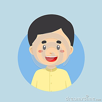 Avatar of a Laos Character Vector Illustration