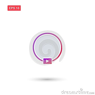 Avatar live video streaming instagram vector Vector Illustration