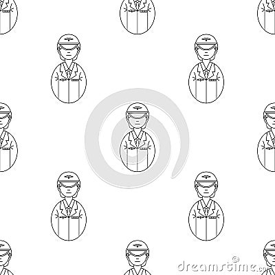 avatar pilot icon. Element of Avatars icon for mobile concept and web apps. Pattern repeat seamless avatar pilot icon. Can be used Stock Photo