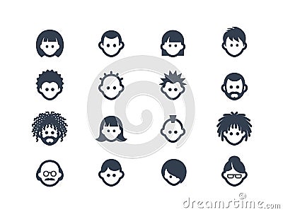 Avatar and user icons Vector Illustration