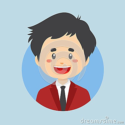 Avatar of a Wedding Character Vector Illustration