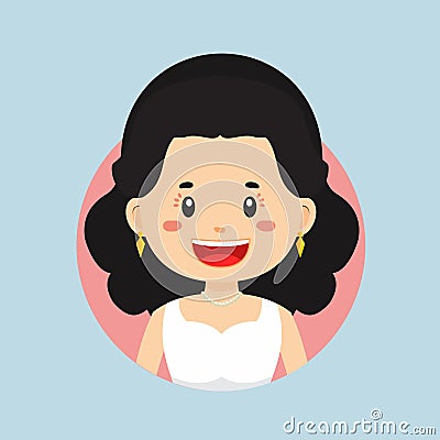 Avatar of a Wedding Character Vector Illustration