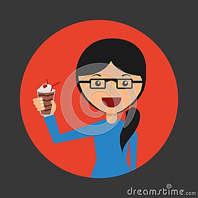 Avatar of woman Vector Illustration