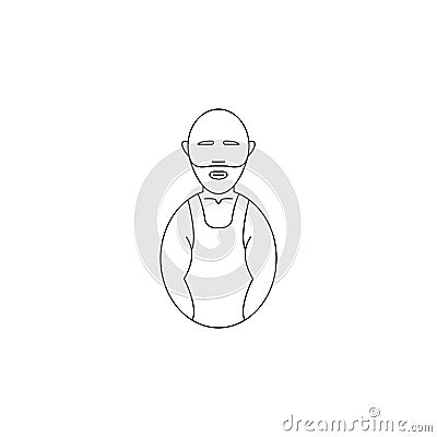 avatars wrestler icon. Professions for mobile concept and web apps. Thin line icon for website design and development, app develo Stock Photo