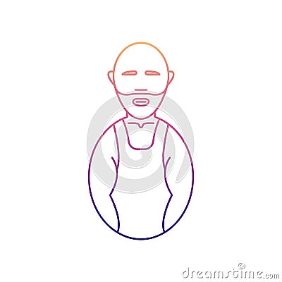 avatars wrestler nolan icon. Simple thin line, outline vector of Avatars icons for ui and ux, website or mobile application Stock Photo