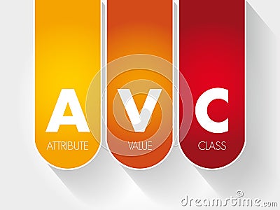 AVC - Attribute Value Class acronym Stock Photo