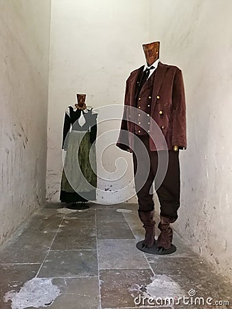 Avellino - Cell of isolation of the Bourbon prison Editorial Stock Photo