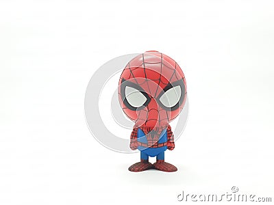 Avengers Hulk Spiderman Captain America Plastic from Movie Toys Model in White Isolated Background Editorial Stock Photo