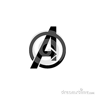 avengers Logo isolated vector icon symbol clipart Vector Illustration