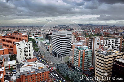 Avenida Chile, Bogota Editorial Stock Photo