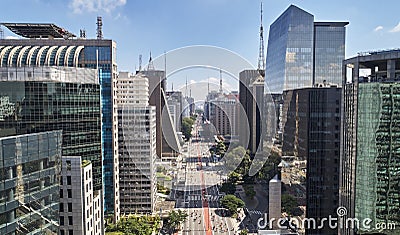 Avenida Paulista Paulista avenue, Sao Paulo city, Brazil Stock Photo