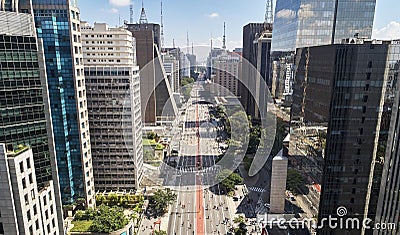 Avenida Paulista Paulista avenue, Sao Paulo city, Brazil Stock Photo