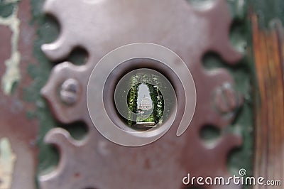 Aventine Keyhole in Rome Stock Photo