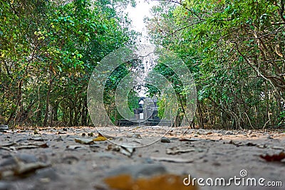 Avenue at ancient temple complex Angkor Wat Siem Reap, Cambodia Stock Photo