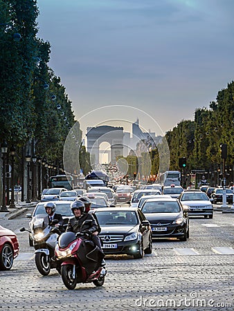 Avenue Champs Elysees Editorial Stock Photo