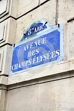 Avenue Champs-Elysees, Paris Editorial Stock Photo