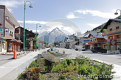 Avenue de la Muzelle, Les Deux Alpes, France Editorial Stock Photo