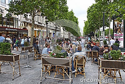 Avenue des Champs-Elysees Editorial Stock Photo