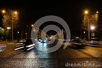 The Avenue des Champs-Ã‰lysÃ©es, Paris, France Stock Photo