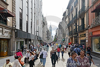 Avenue Madero in Mexico City Editorial Stock Photo
