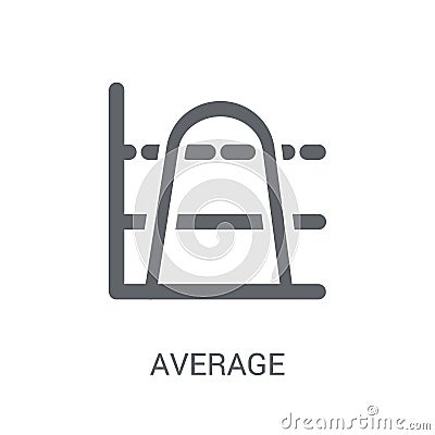 Average (arithmetic mean) icon. Trendy Average (arithmetic mean) logo concept on white background from business collection Vector Illustration