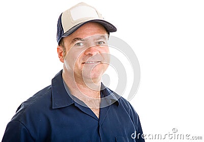 Average Blue Collar Guy Stock Photo